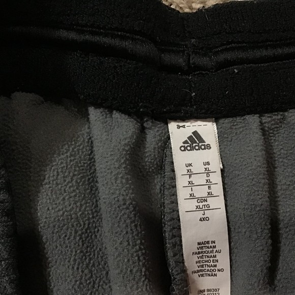 Adidas Unisex Men's or Women's Cotton Warm-Up Pants Heather Grey XL - Picture 9 of 12